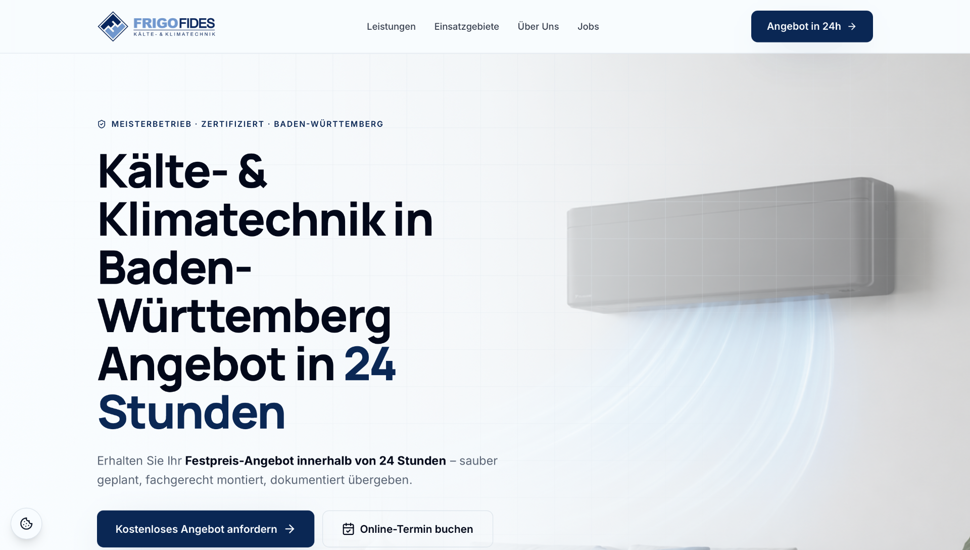 FrigoFides Website Mockup